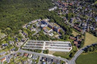 Aerial photo, Barbara-Klinik, new car parks, helipad, Heessen, Hamm, Ruhr area, North
