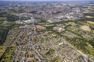 Aerial view, overview Bockum-Hövel, Hamm, Ruhr area, North Rhine-Westphalia, Germany, DE, Europe,