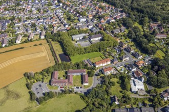 Aerial photo, secondary school Martin-Luther-Schule, environment Bockelweg, Hamm, Ruhr area, North