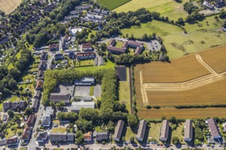 Aerial photo, secondary school Martin-Luther-Schule, environment Bockelweg, Hamm, Ruhr area, North