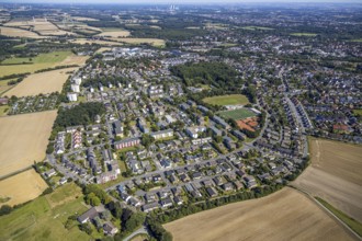 Aerial view, settlement Dasbeck, Heessen, Hamm, Ruhr area, North Rhine-Westphalia, Germany, DE,
