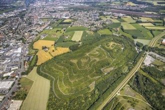 Aerial photograph, view of Hamm-Daberg, Kissinger Höhe slagheap, Humbert slagheap, former