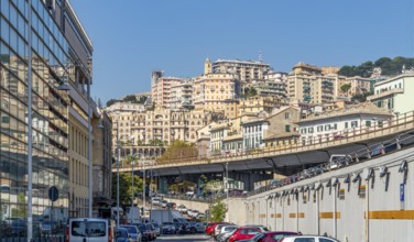 City view of Genoa, the capital of the italian region of Liguria
