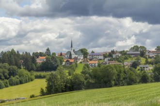 Idyllic scenery around the Bavarian Forest at early summer time