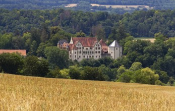 Castle Jagsthausen in southern Germany at summer time