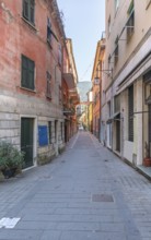 Alleyway in Moneglia, a comune (municipality) in the Metropolitan City of Genoa in the Italian