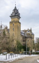 Scenery around Neuenstein Castle in Hohenlohe at winter time