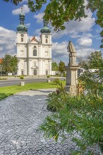 Basilica church with the Franciscan monastery in Frauenkirchen, a town in Austria
