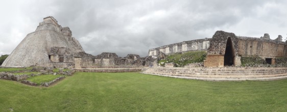 Ruins of a mayan temple in Uxmal, Mexico