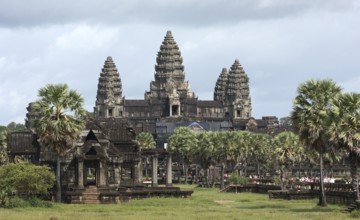 Temple complex named Angkor Wat in Cambodia