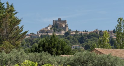 Scenery around Le Barroux in the Vacluse department in the Provence region of southern France