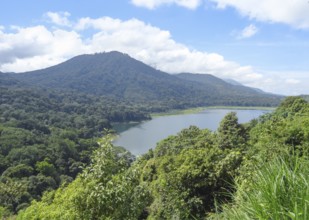 Lake Buyan, a caldera lake at Bali, a island of Indonesia
