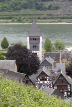 Bacharach with Muenzturm at the Middle Rhine area in Germany