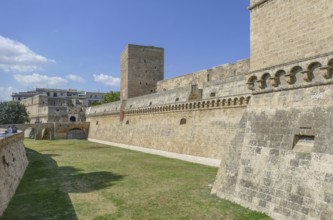 Scenery around the Swabian Castle in Bari, the capital city of the Apulia region in Southern Italy