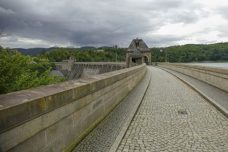 Scenery around the Edersee Dam in Hesse, Germany