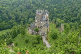 Idyllic scenery around the Eltz Castle in Rhineland-Palatinate, Germany, at summer time