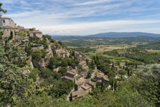 Scenery around Gordes, a comune in the Provence region of southern France at summer time