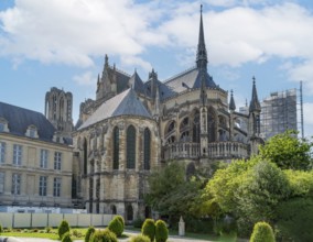 Impression around Reims Cathedral in Reims, the most populous city in the French department of