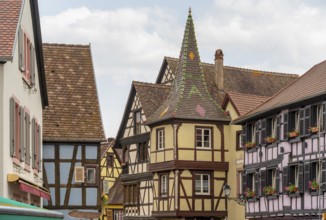 Architectural impression of Kaysersberg, a historical town and former commune in Alsace in