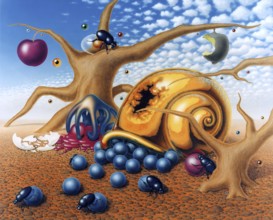 Surreal painting done by me named Substantial Transformation