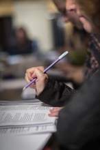 DEU Germany Germany Berlin Writing seminar at the Literaturhaus