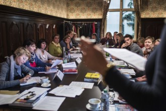 DEU Germany Germany Berlin Writing seminar at the Literaturhaus