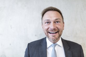 DEU Germany Germany Berlin FDP chairman Christian Lindner visits the TAZ. Portrait photos