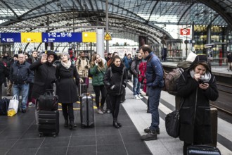 DEU Germany Germany Berlin Travellers during the EVG strike at the main station on Monday morning