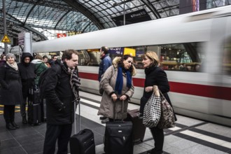 DEU Germany Germany Berlin Travellers during the EVG strike at the main station on Monday morning