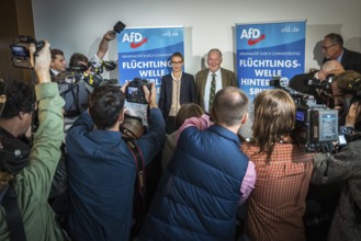 DEU Germany Germany Berlin AFD press conference on immigration and crime with Alice Weidel and