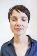 DEU Germany Germany Leipzig Portrait of the Federal Chairwoman of the AFD, Alternative for Germany,