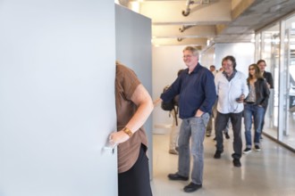 DEU Germany Germany Berlin Press tour of the new Taz building in Friedrichsstrasse