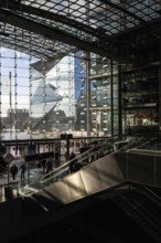 DEU Germany Germany Berlin The new building, the Cube, can be seen through the windows of the main