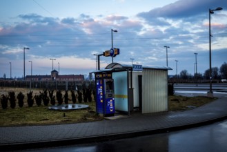 POL Poland Auschwitz Scenes at the Holocaust Memorial .ATM-machine and ticket machine at the