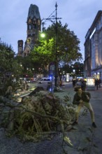 DEU Germany Germany Berlin Fire brigade operation on Kurfürstendamm. Storm Xavier had caused trees