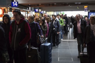 DEU Germany Germany Berlin Scenes at Berlin Central Station after storm Xavier. All long-distance