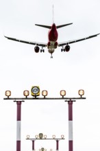 DEU Germany Germany Berlin Landing approach of an Air Berlin aircraft at Tegel Airport. The airline