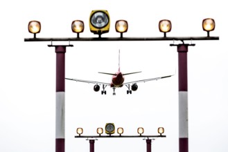 DEU Germany Germany Berlin Landing approach of an Air Berlin aircraft at Tegel Airport. The airline