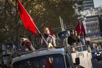 DEU Germany Germany Berlin A parade to commemorate the 100th anniversary of the October Revolution