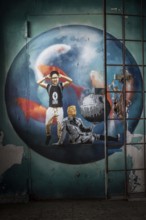 DEU Germany Germany Berlin A graffiti shows U.S. President Donald Trump and North Korean dictator