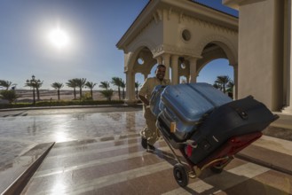 Egypt Hurghada Service staff with luggage