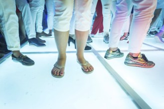 Egypt Hurghada tourist with flip flops on a dance floor