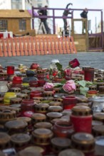 DEU Germany Germany Berlin Setting up the Christmas market at Breitscheidtplatz, where there is a