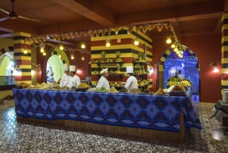 Egypt Hurghada A counter with desserts during an evening promotional event for Egyptian tourism