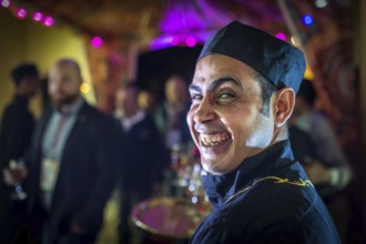 Egypt Hurghada An Egyptian during an evening promotional event for Egyptian tourism