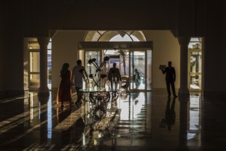 Egypt Hurghada guests and employees in a hotel lobby