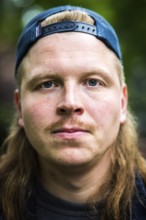 DEU Germany Germany Berlin East German rapper Finch Asozial in a park in Tempelhof