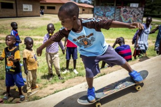 RWA RWANDA RUANDA Kigali skating tournament at the SOS Children's Village Hermann Gmeiner. In
