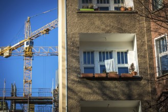 DEU Germany Germany Berlin A balcony next to a building site