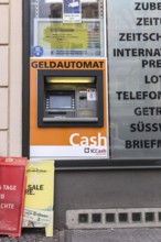 DEU Germany Germany Berlin An ATM in the window of a supermarket on Bergmannstraße